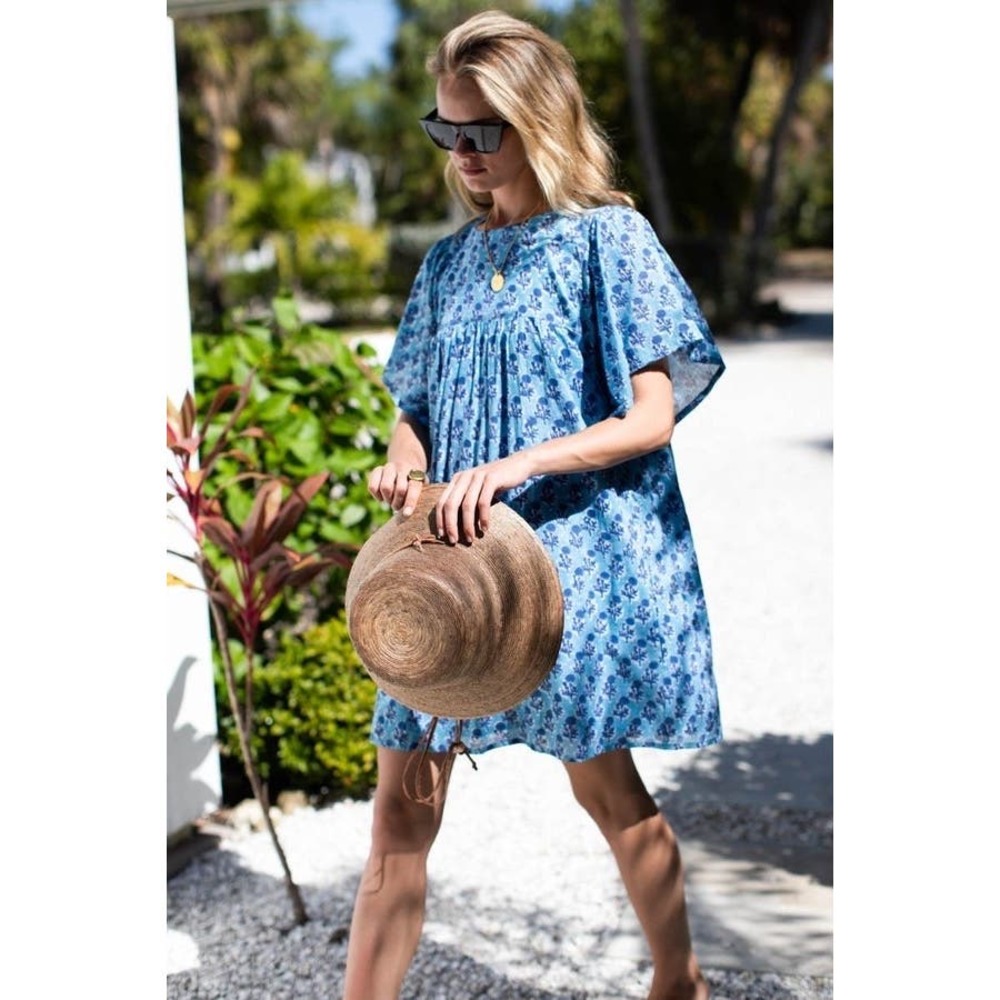 Emerson Fry Blue Floral Mini Dress